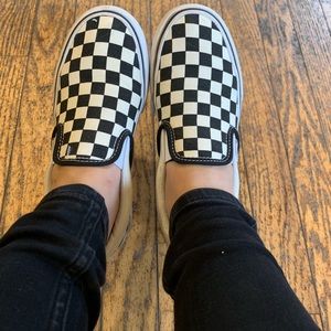 Slip on checkered vans